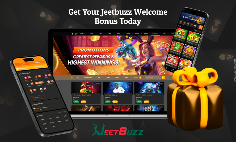 To claim Jeetbuzz welcome bonus, make a deposit, play the bonus amount once and check your account the next day