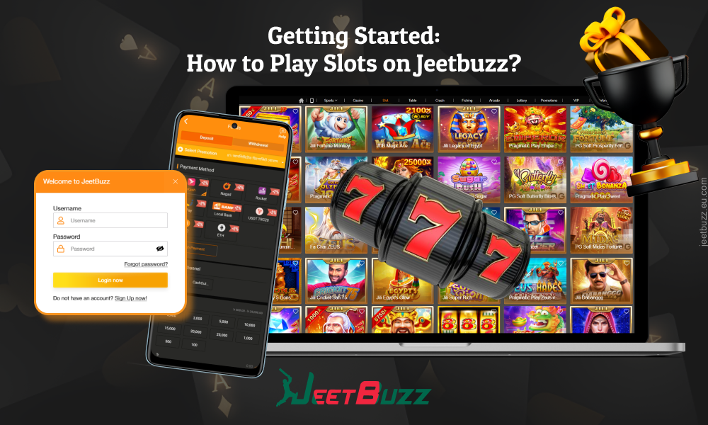 To play slots on the Jeetbuzz website and mobile app, players in Bangladesh should create an account, deposit, select a game and spin the reels