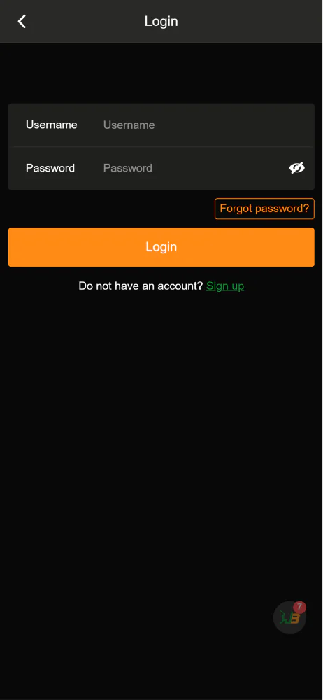 Screenshot of login to account in Jeetbuzz app