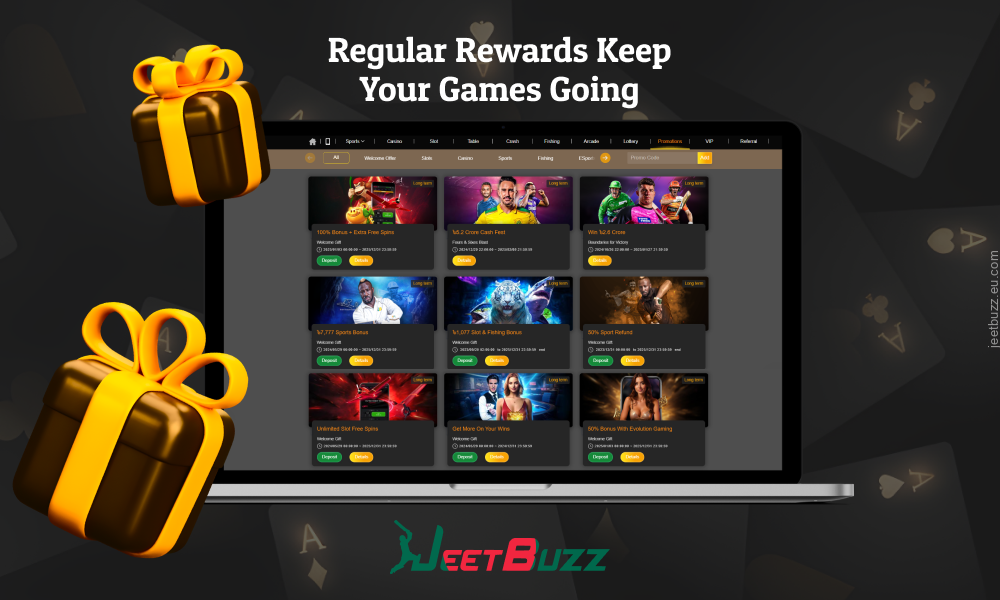 Jeetbuzz offers regular rewards and seasonal bonuses to players from Bangladesh to enhance the gaming experience