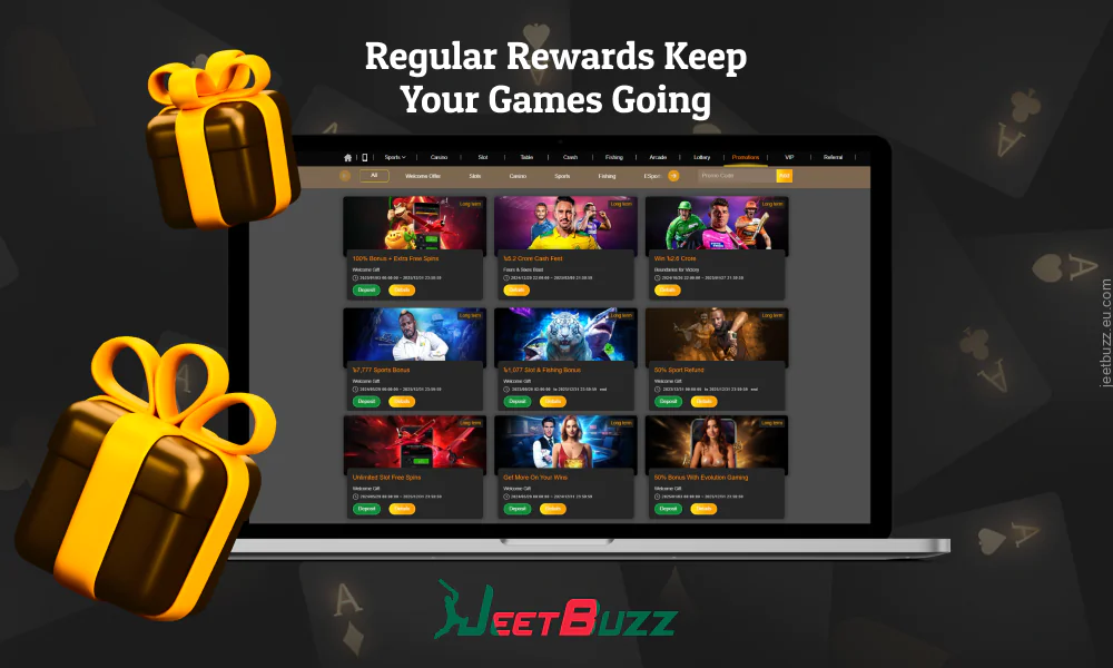 Jeetbuzz offers regular rewards and seasonal bonuses to players from Bangladesh to enhance the gaming experience